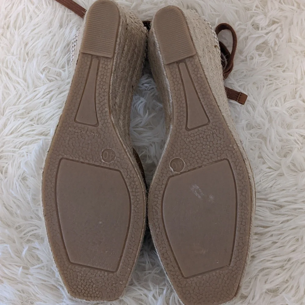 REFORMATION Suede Lace Up Espadrilles Sz 9.5 - Picture 8 of 9